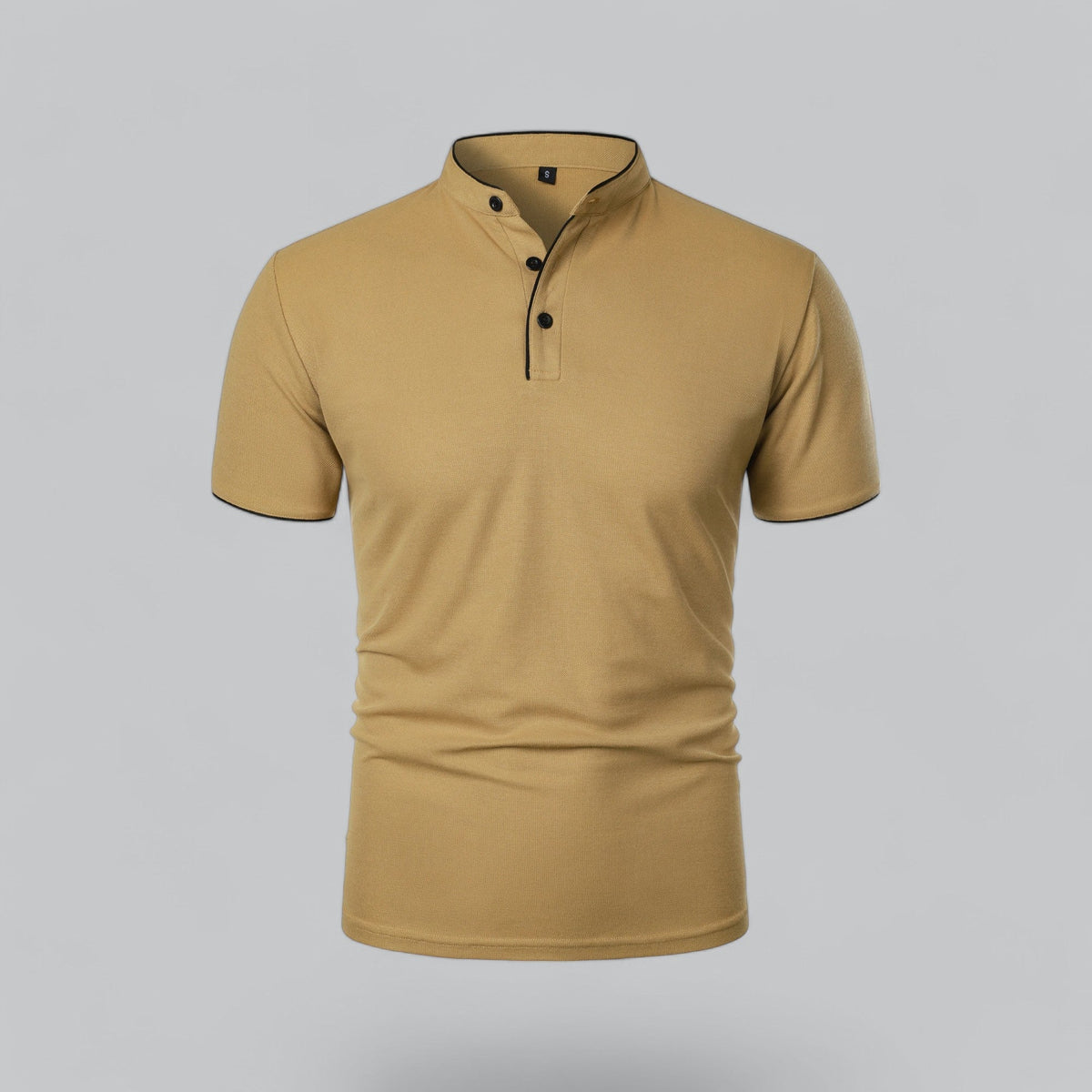Men's Plaid Short Sleeve Polo Shirt