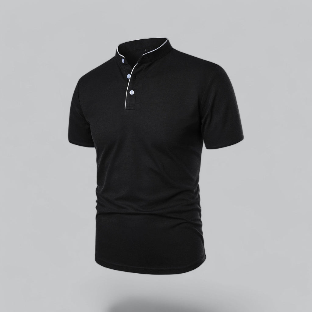Men's Plaid Short Sleeve Polo Shirt