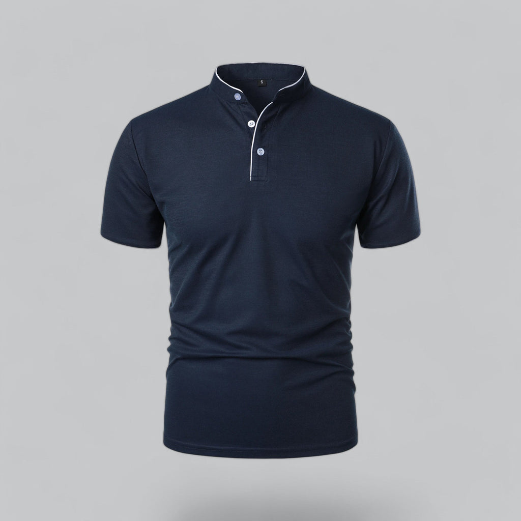 Men's Plaid Short Sleeve Polo Shirt