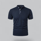 Men's Plaid Short Sleeve Polo Shirt