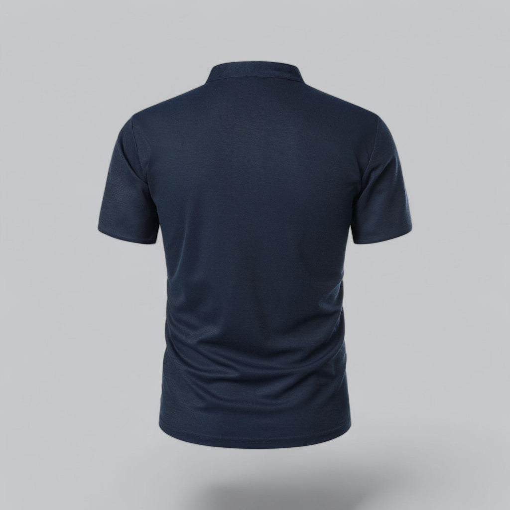 Men's Plaid Short Sleeve Polo Shirt