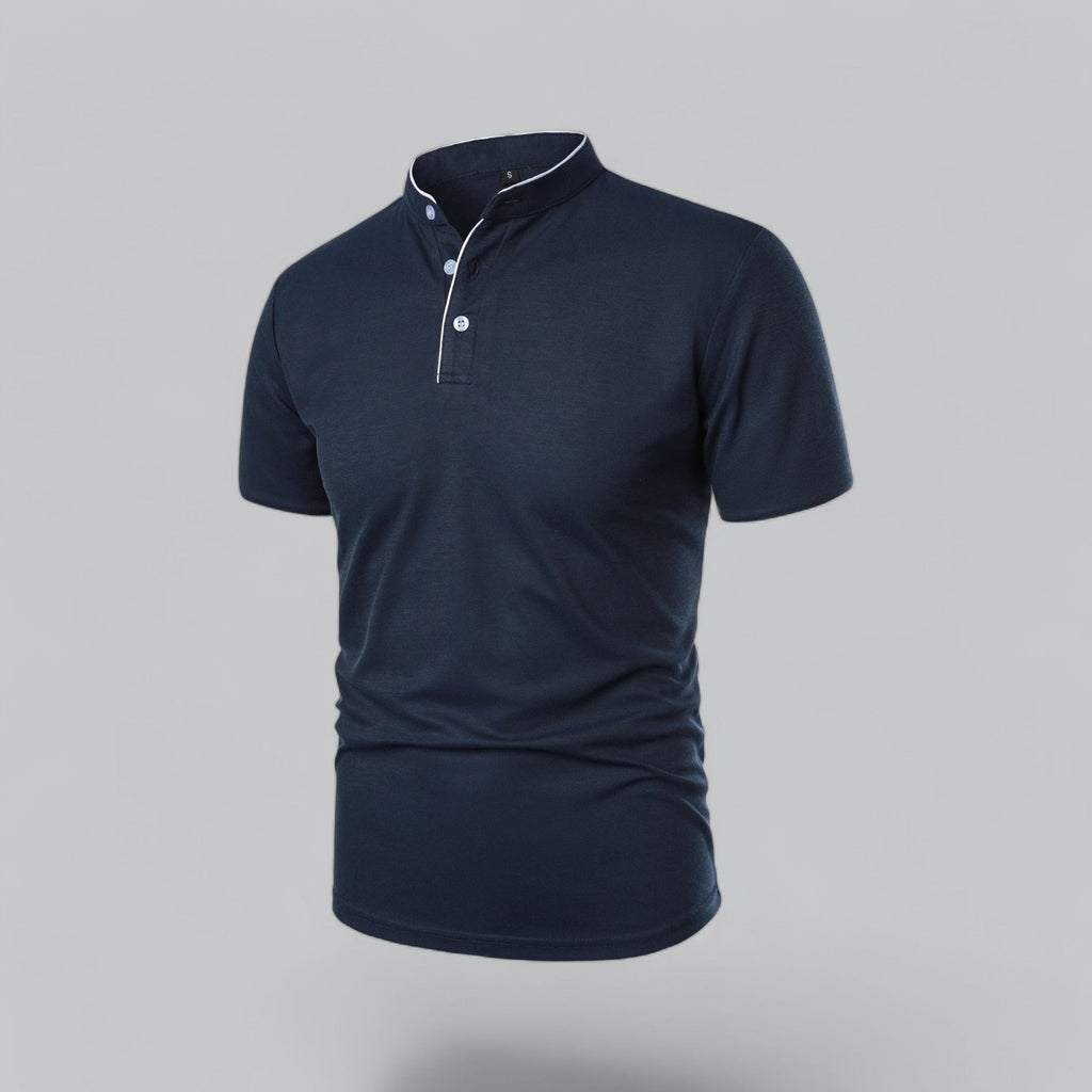 Men's Plaid Short Sleeve Polo Shirt
