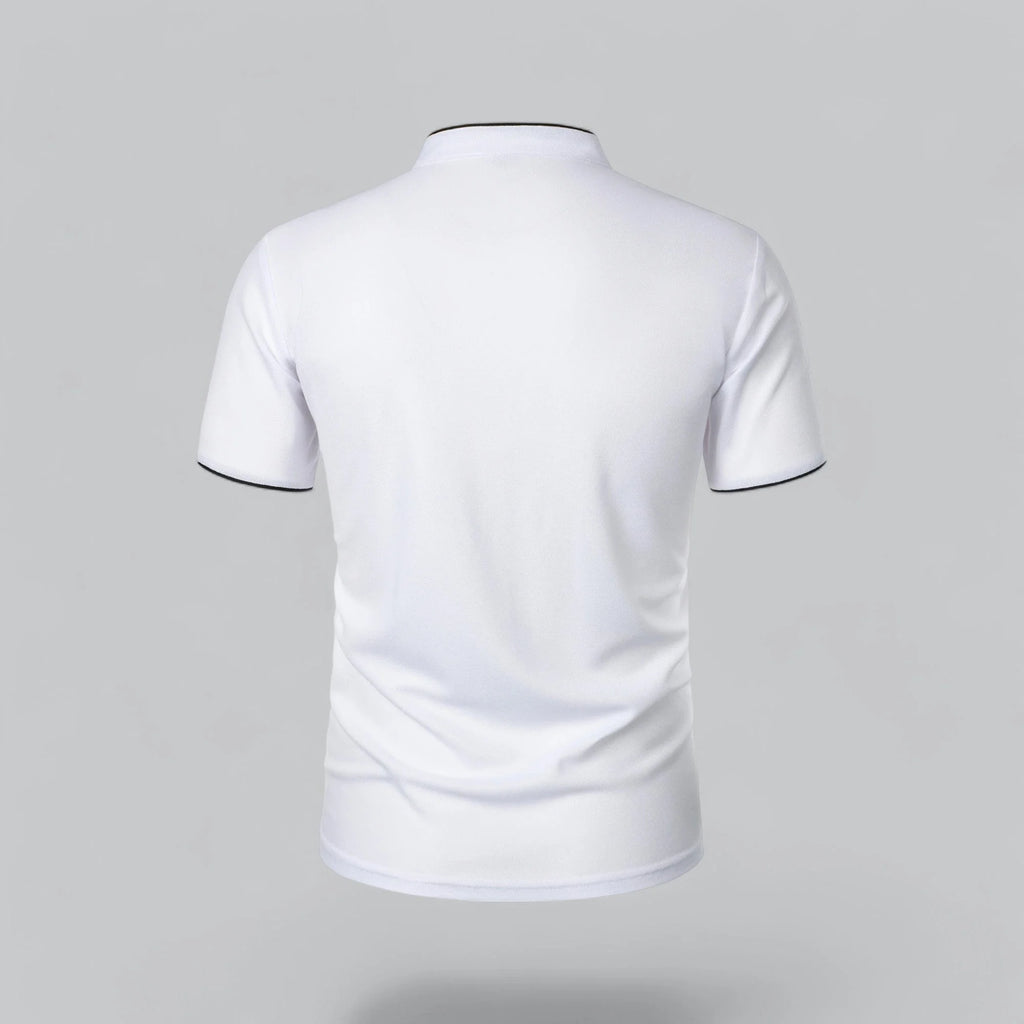 Men's Plaid Short Sleeve Polo Shirt