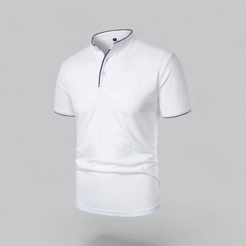 Men's Plaid Short Sleeve Polo Shirt