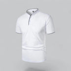 Men's Plaid Short Sleeve Polo Shirt