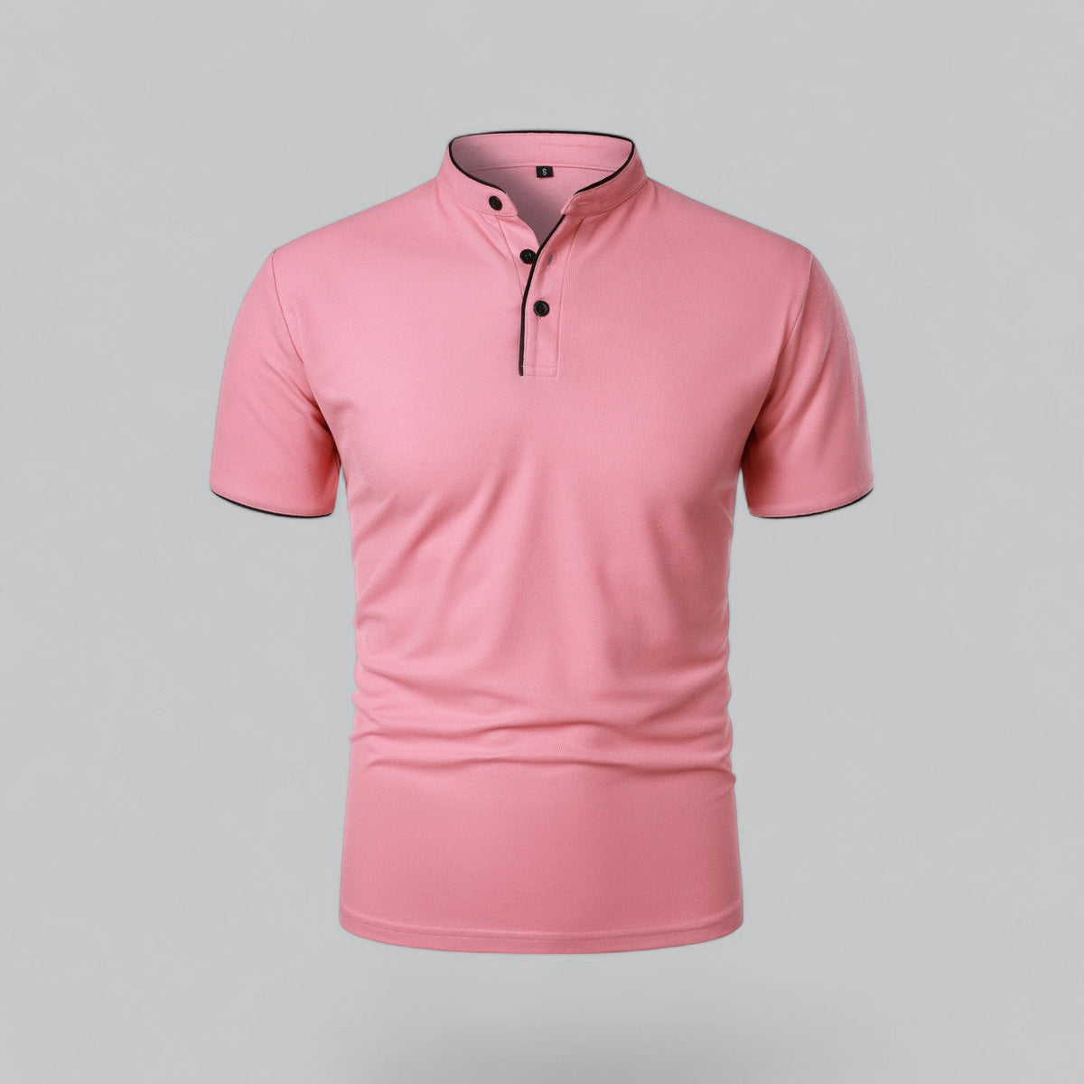 Men's Plaid Short Sleeve Polo Shirt