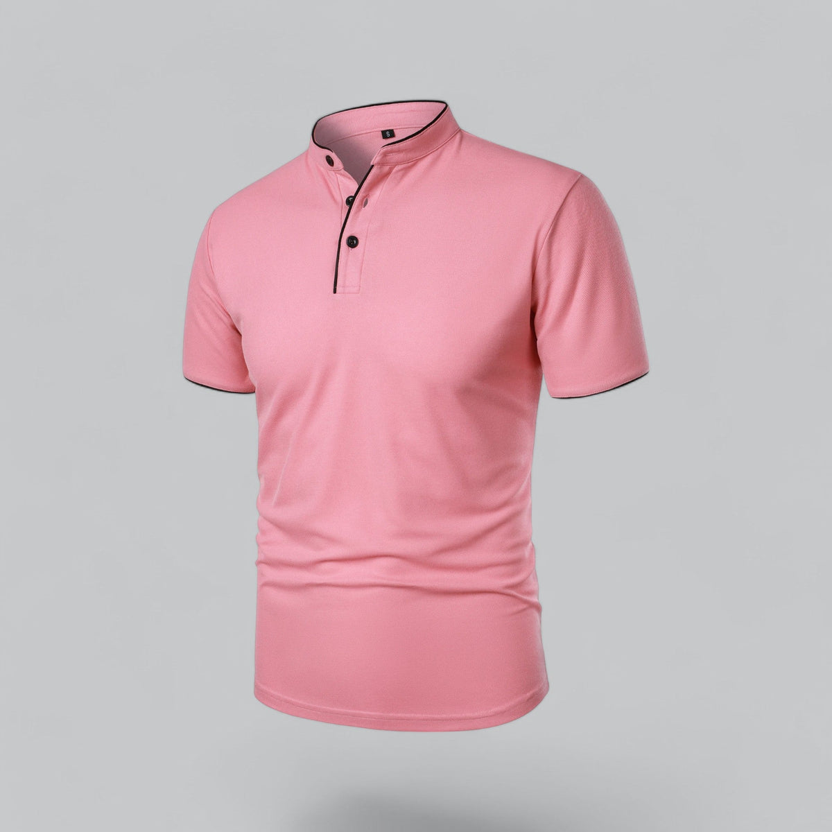 Men's Plaid Short Sleeve Polo Shirt