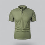 Men's Plaid Short Sleeve Polo Shirt