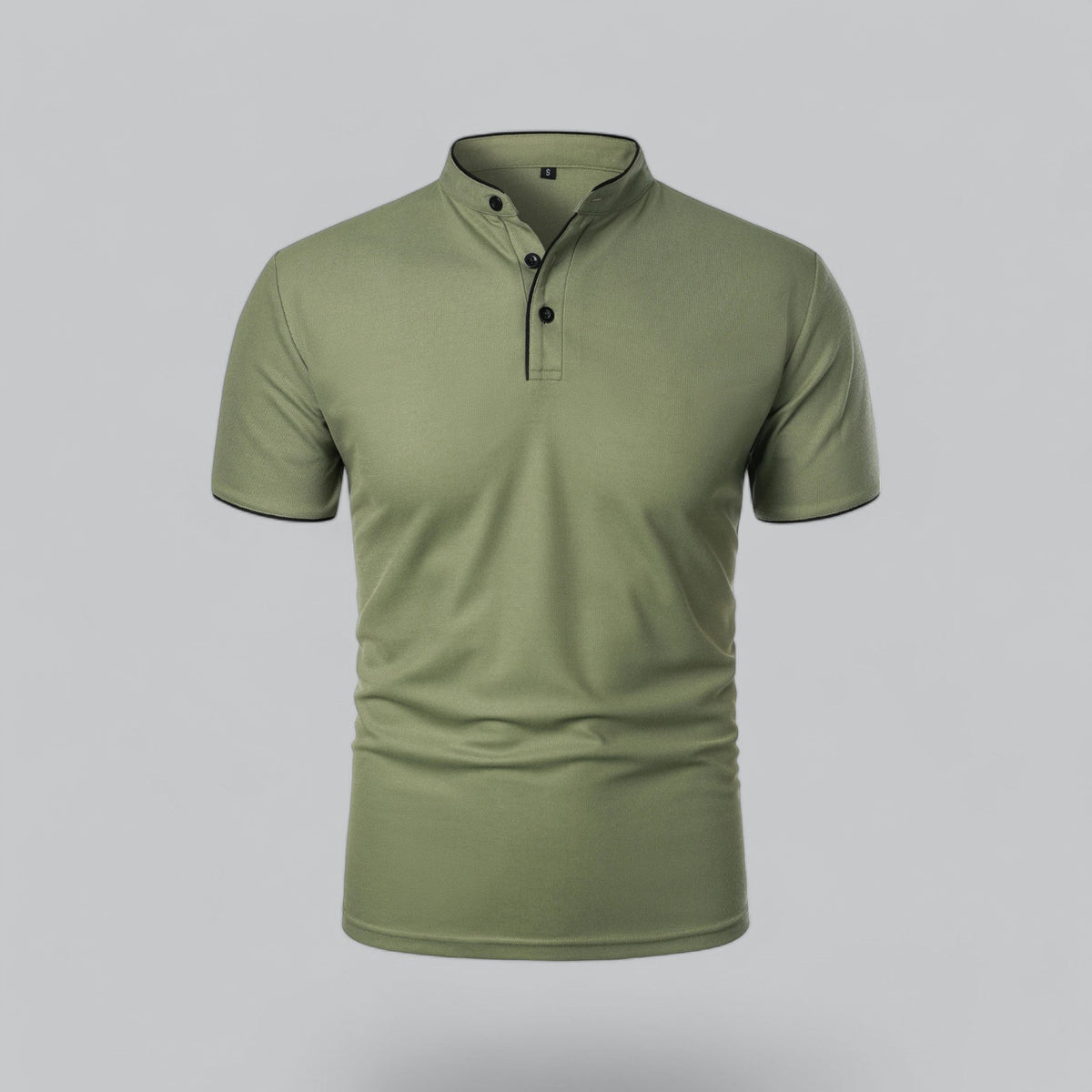 Men's Plaid Short Sleeve Polo Shirt