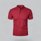 Men's Plaid Short Sleeve Polo Shirt