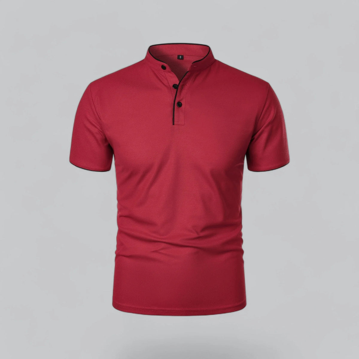Men's Plaid Short Sleeve Polo Shirt