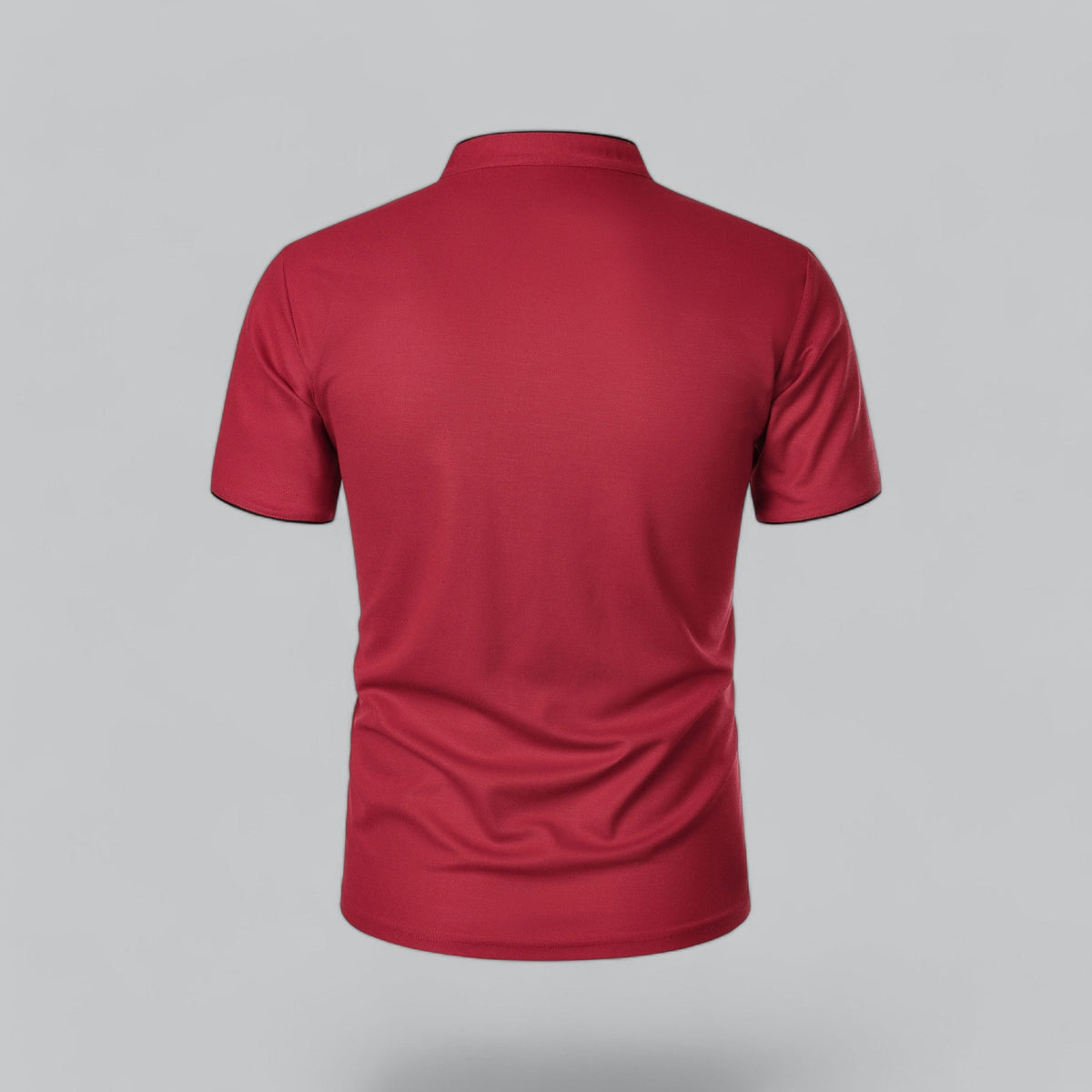 Men's Plaid Short Sleeve Polo Shirt