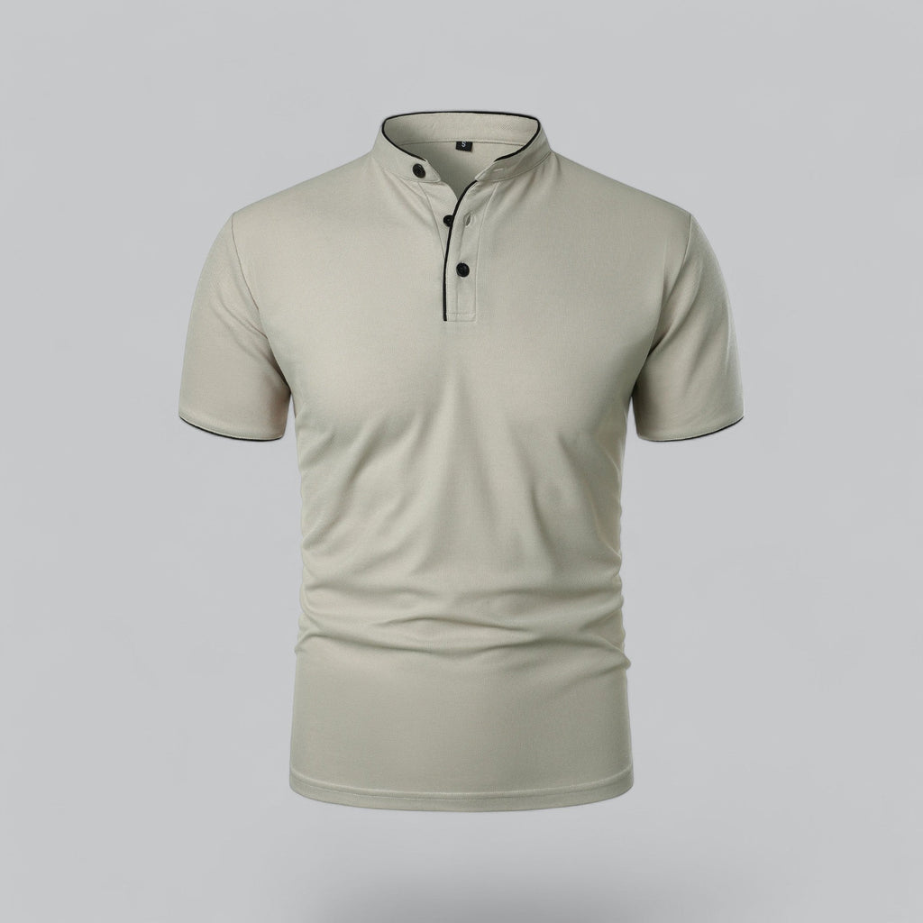 Men's Plaid Short Sleeve Polo Shirt