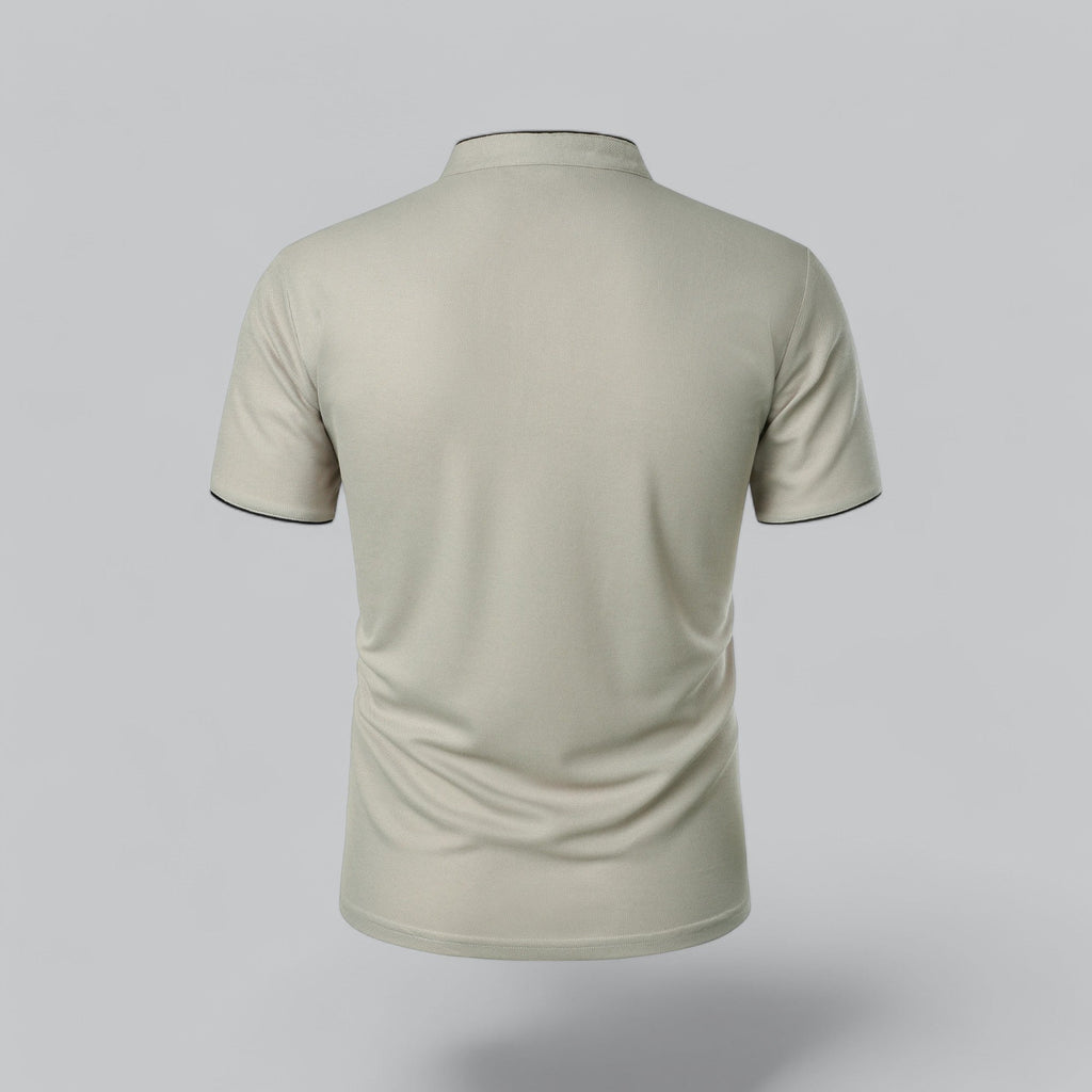 Men's Plaid Short Sleeve Polo Shirt