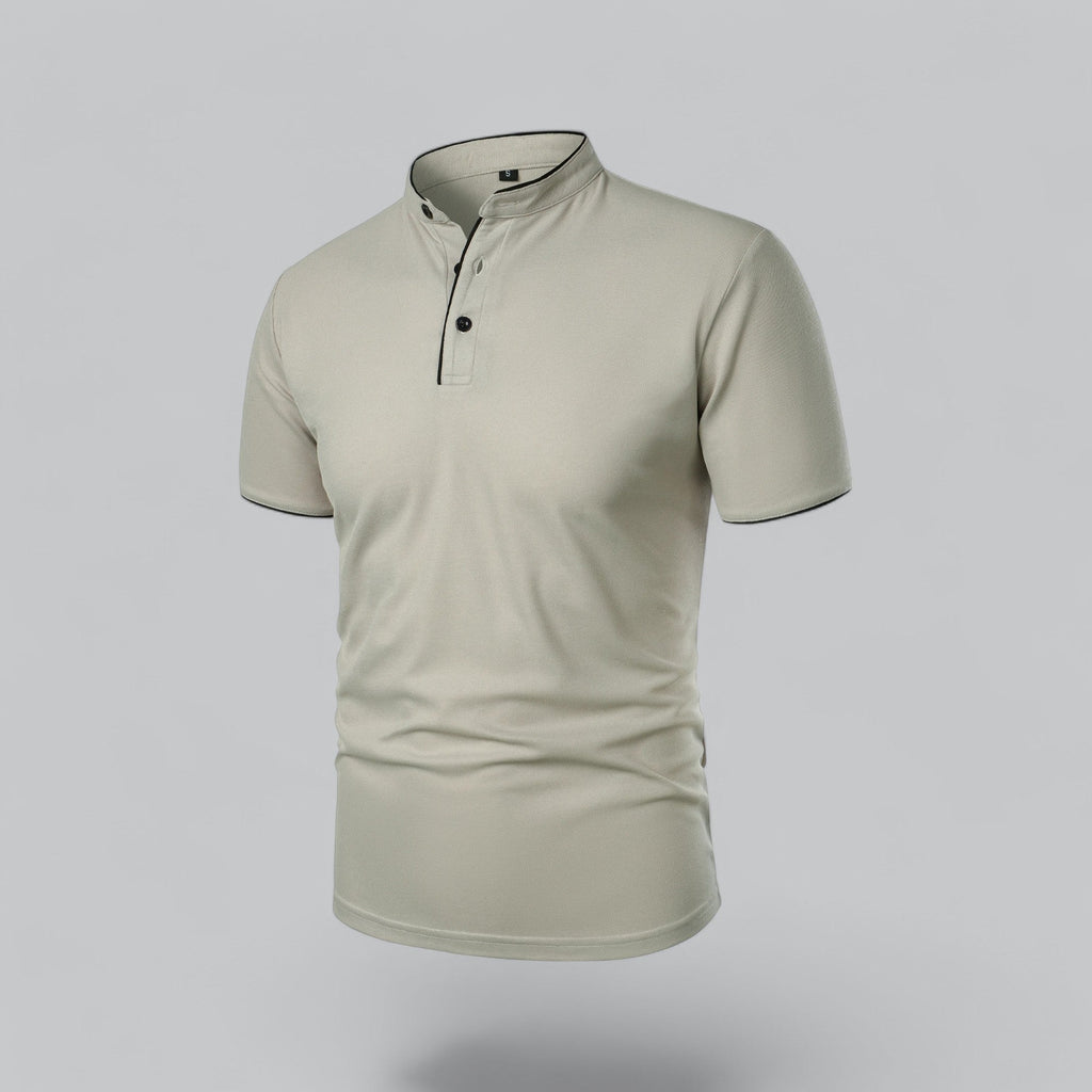 Men's Plaid Short Sleeve Polo Shirt