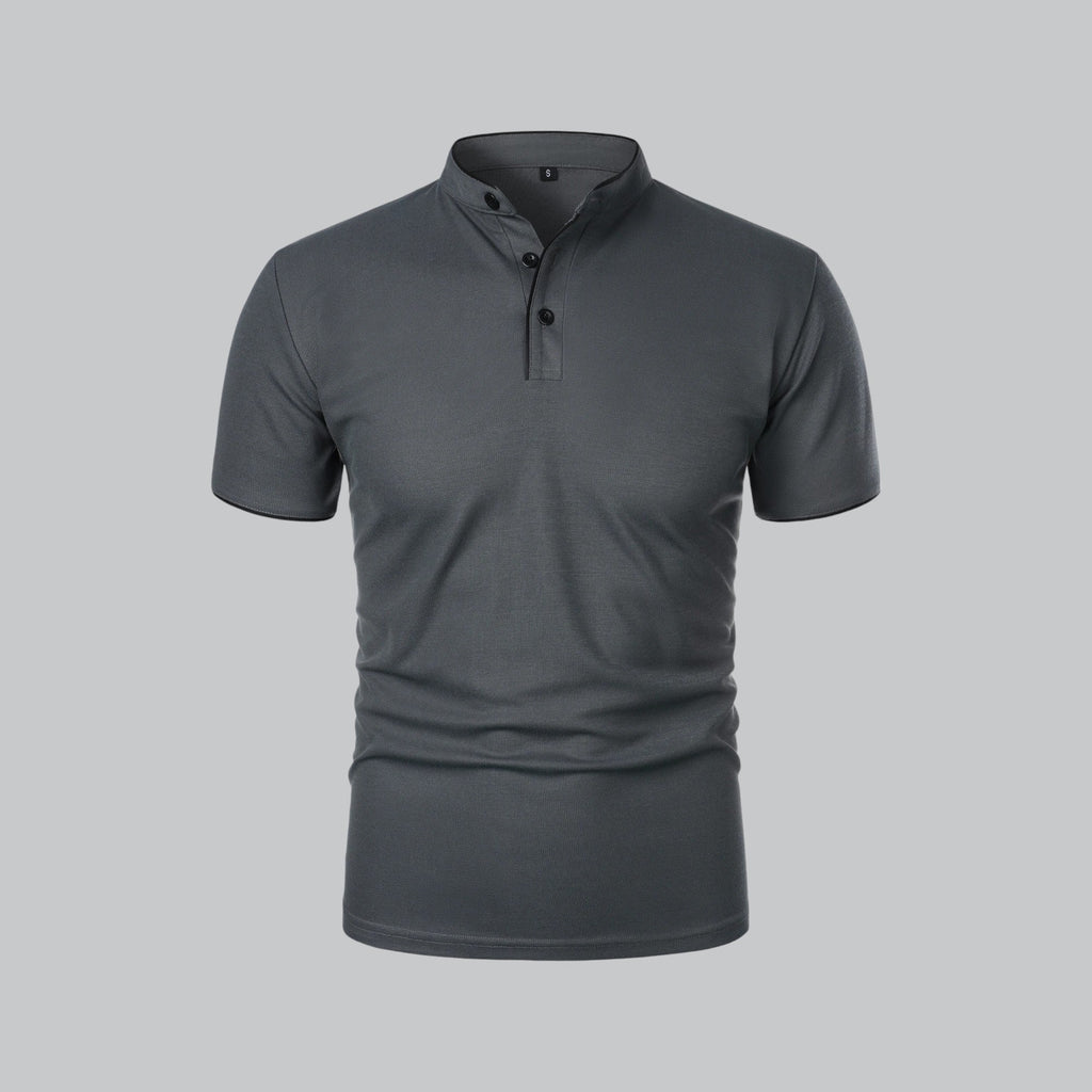 Men's Plaid Short Sleeve Polo Shirt