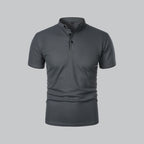 Men's Plaid Short Sleeve Polo Shirt
