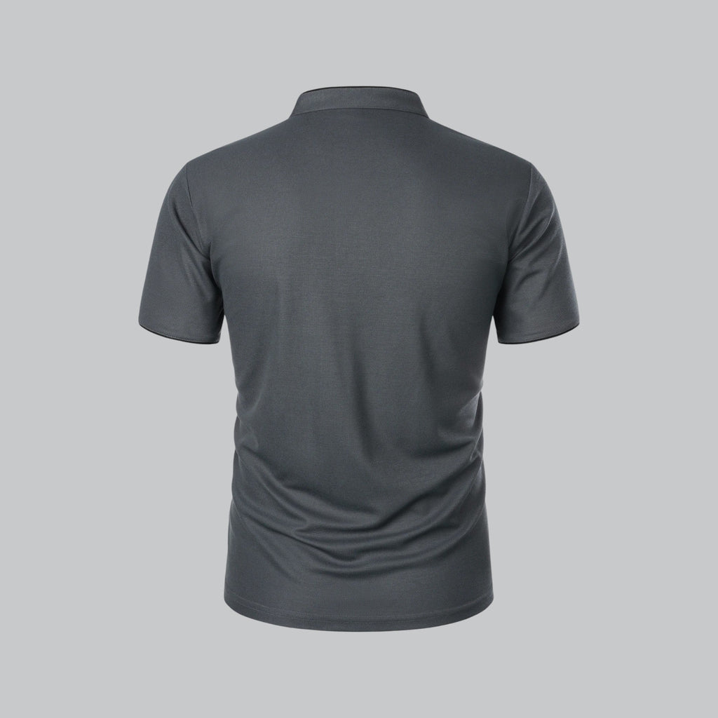 Men's Plaid Short Sleeve Polo Shirt