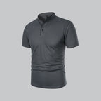 Men's Plaid Short Sleeve Polo Shirt