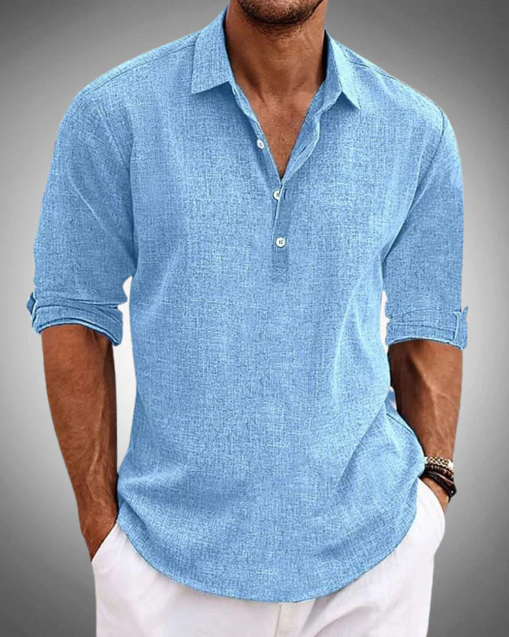 Men's Refined Button-Front Classic Shirt