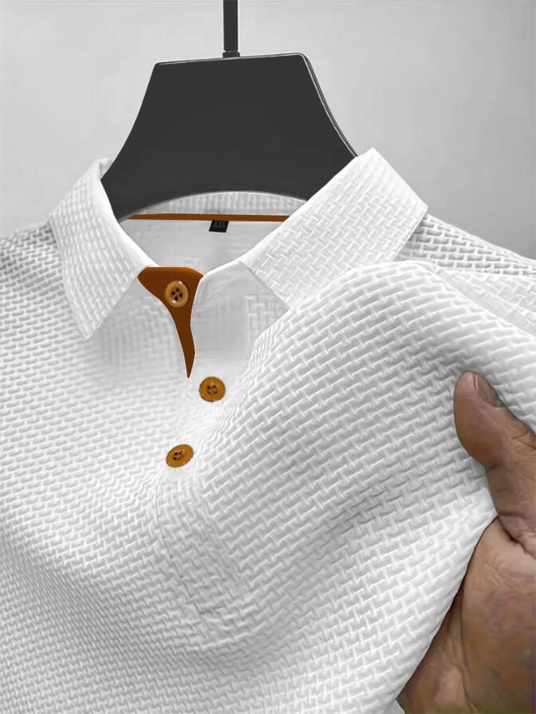 Men's Refined Textured Polo Shirt