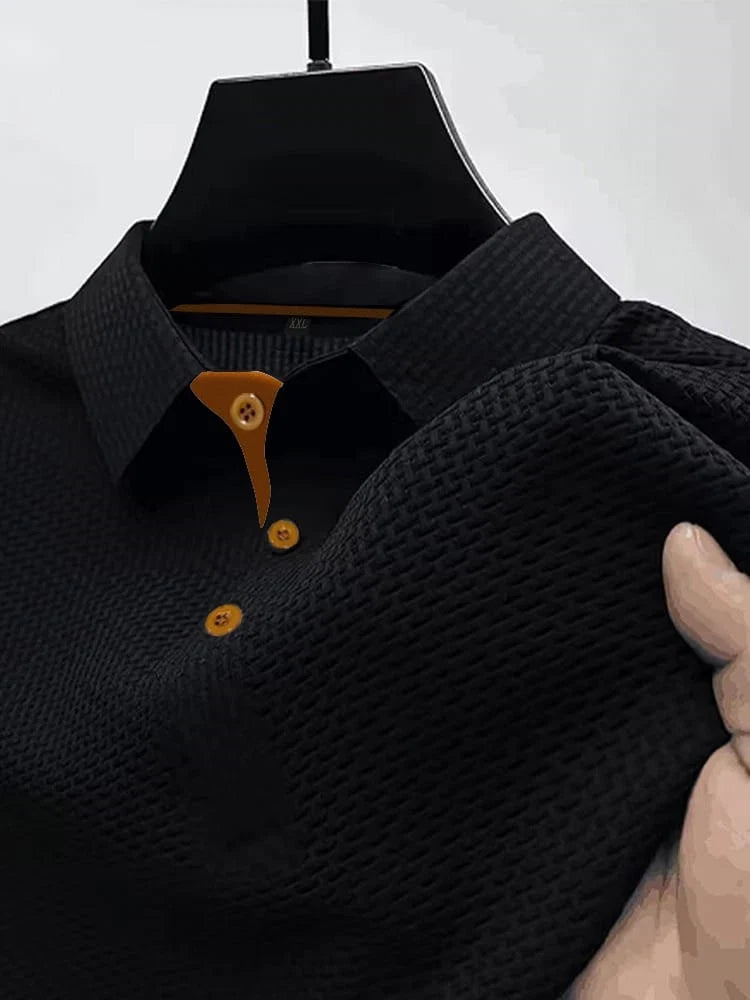 Men's Refined Textured Polo Shirt