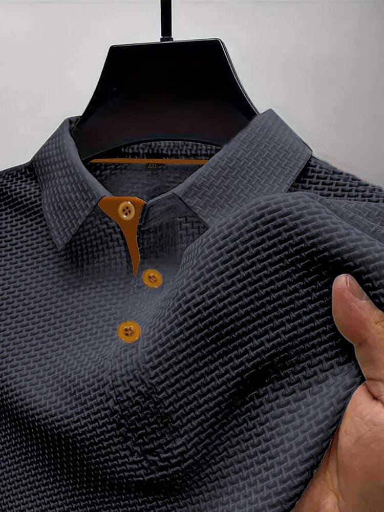 Men's Refined Textured Polo Shirt