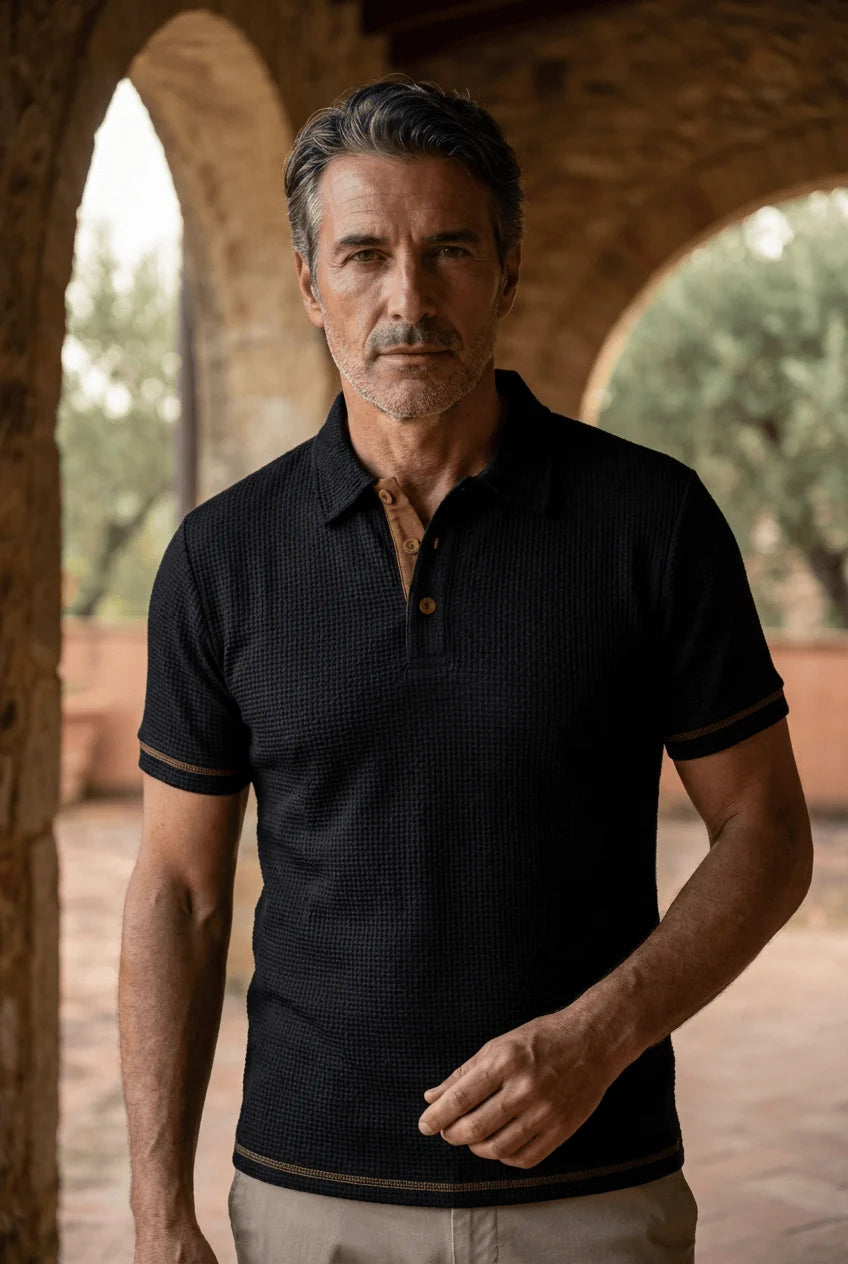 Men's Refined Textured Polo Shirt