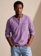 Men's Relaxed Fit Long Sleeve Henley Shirt