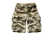 Men's Relaxed Fit Multi-Pocket Camouflage Cargo Shorts