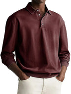 Men's Relaxed Fit Washed Cotton Polo Shirt