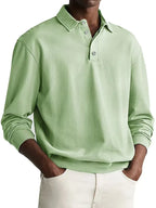 Men's Relaxed Fit Washed Cotton Polo Shirt