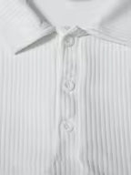 Men's Retro Striped Long Sleeve Polo Shirt