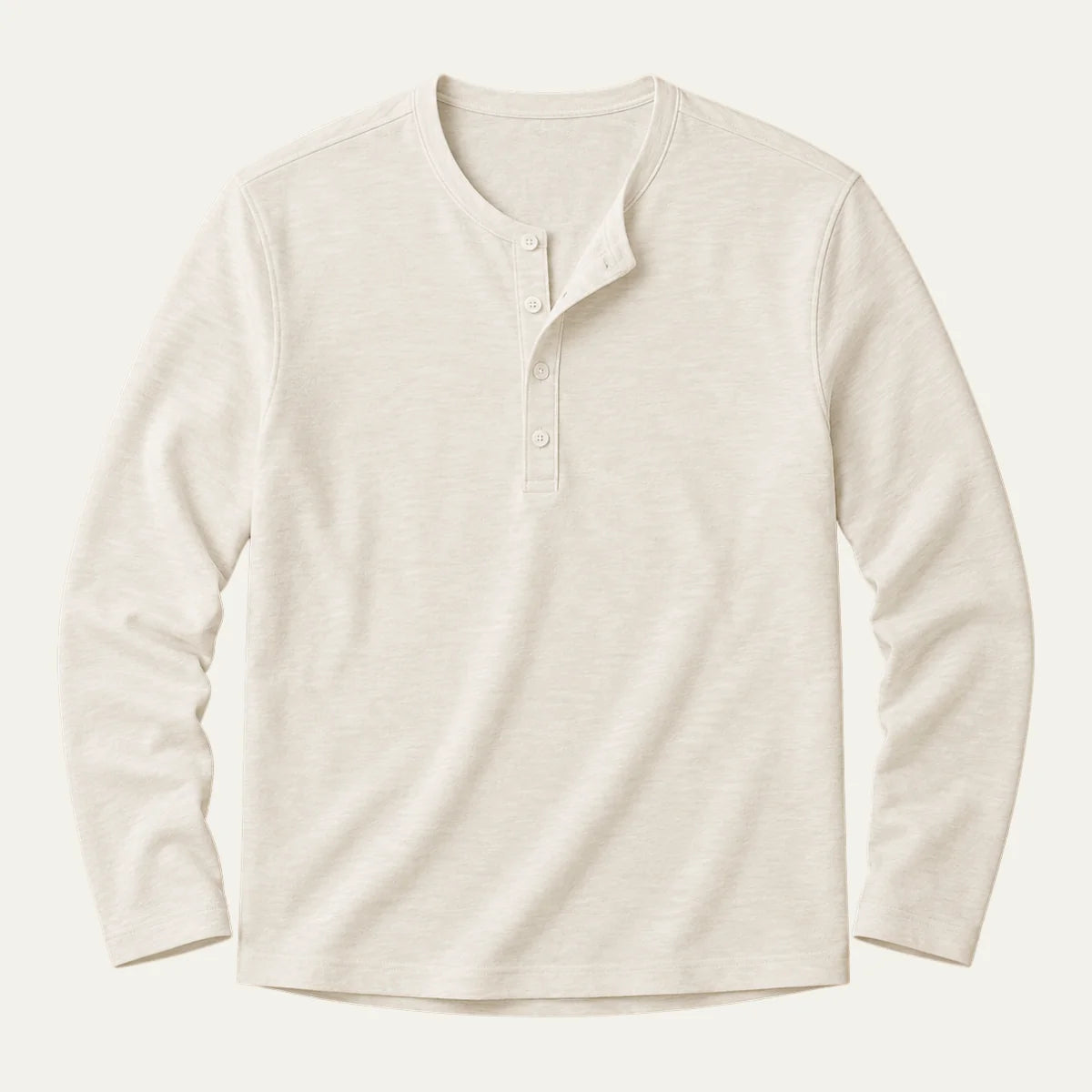 Men's Slim Fit Button Neck Cotton Shirt