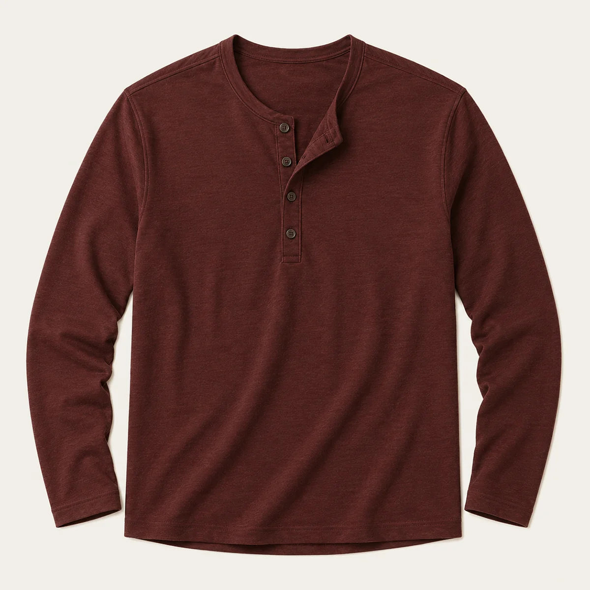 Men's Slim Fit Button Neck Cotton Shirt