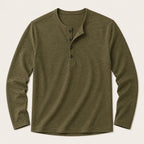 Men's Slim Fit Button Neck Cotton Shirt