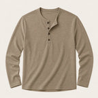 Men's Slim Fit Button Neck Cotton Shirt