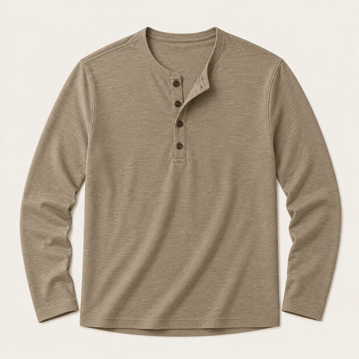 Men's Slim Fit Button Neck Cotton Shirt