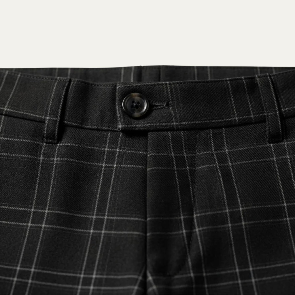 Men's Smart Casual Checked Slim Fit Trousers