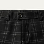 Men's Smart Casual Checked Slim Fit Trousers