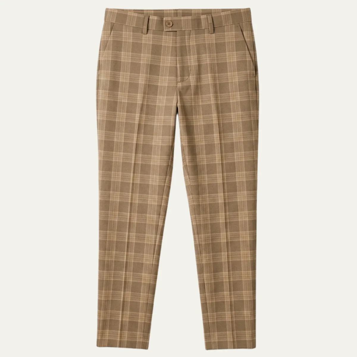Men's Smart Casual Checked Slim Fit Trousers