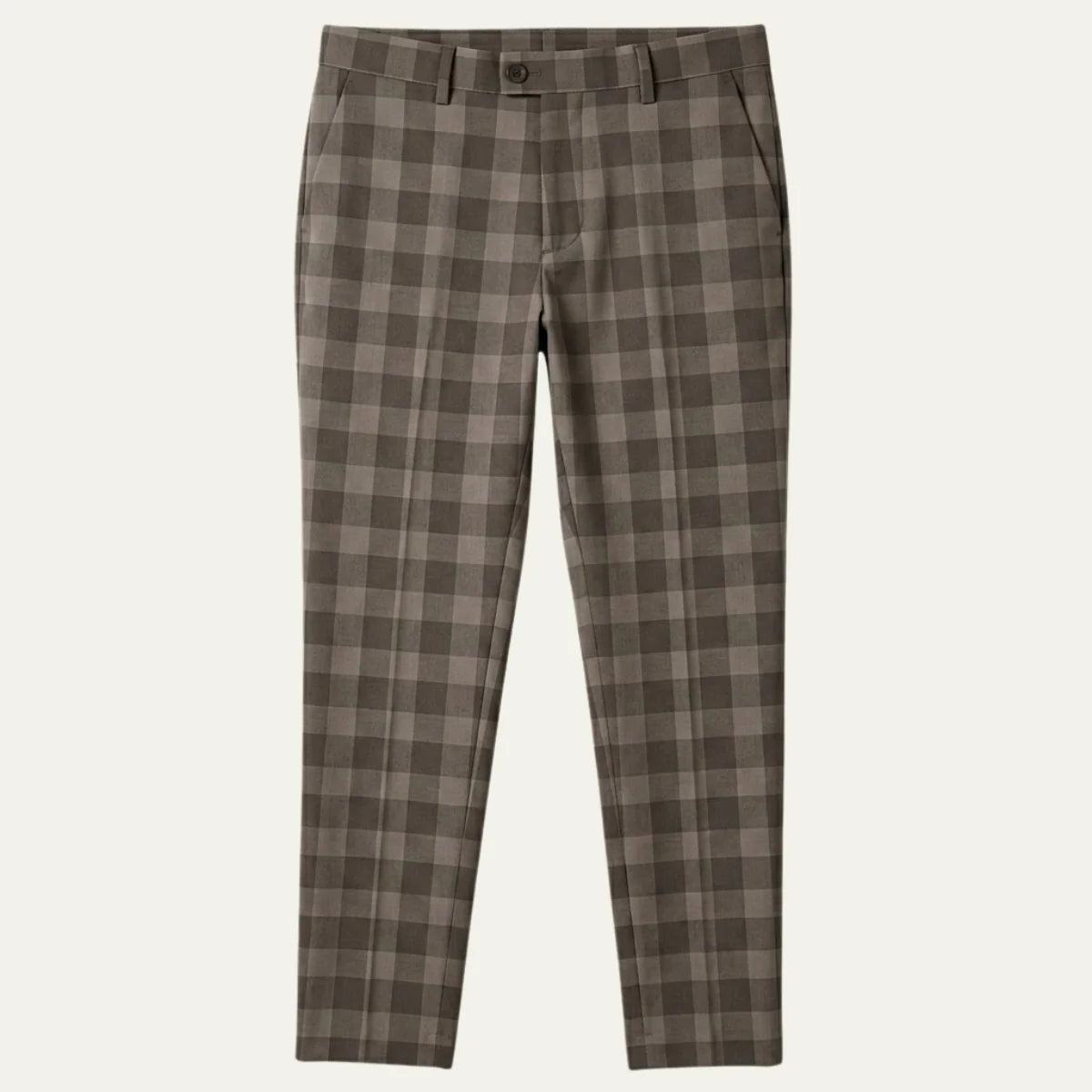 Men's Smart Casual Checked Slim Fit Trousers