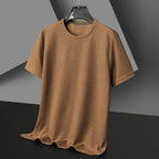 Men's Solid Textured Short Sleeve Crew Neck T-Shirt
