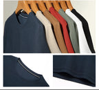 Men's Solid Textured Short Sleeve Crew Neck T-Shirt