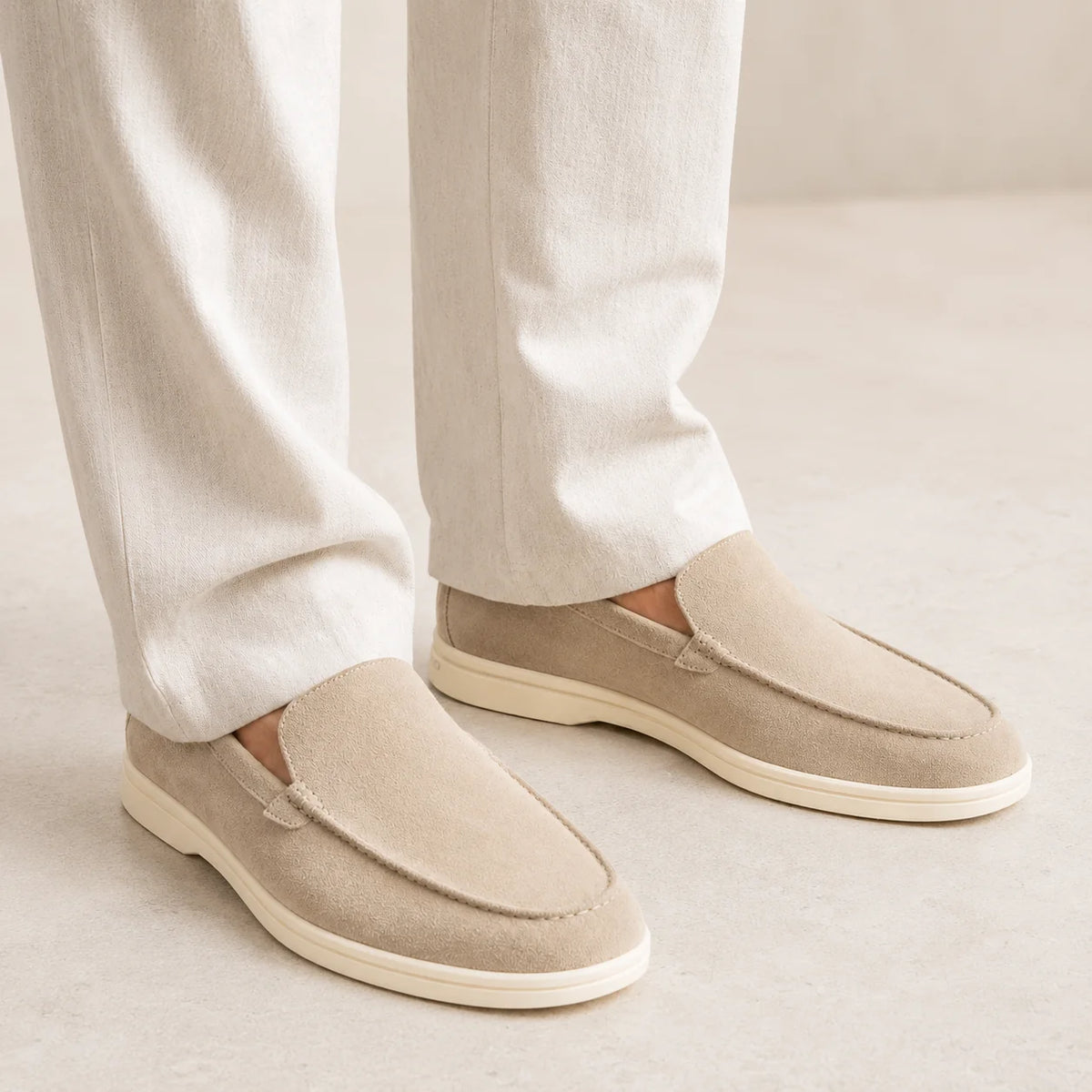 Men's Suede-Look Slip-On Loafers