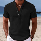 Men's Summer Button-Up Short Sleeve Shirt