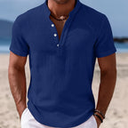 Men's Summer Button-Up Short Sleeve Shirt
