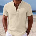 Men's Summer Button-Up Short Sleeve Shirt
