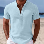 Men's Summer Button-Up Short Sleeve Shirt