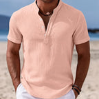 Men's Summer Button-Up Short Sleeve Shirt